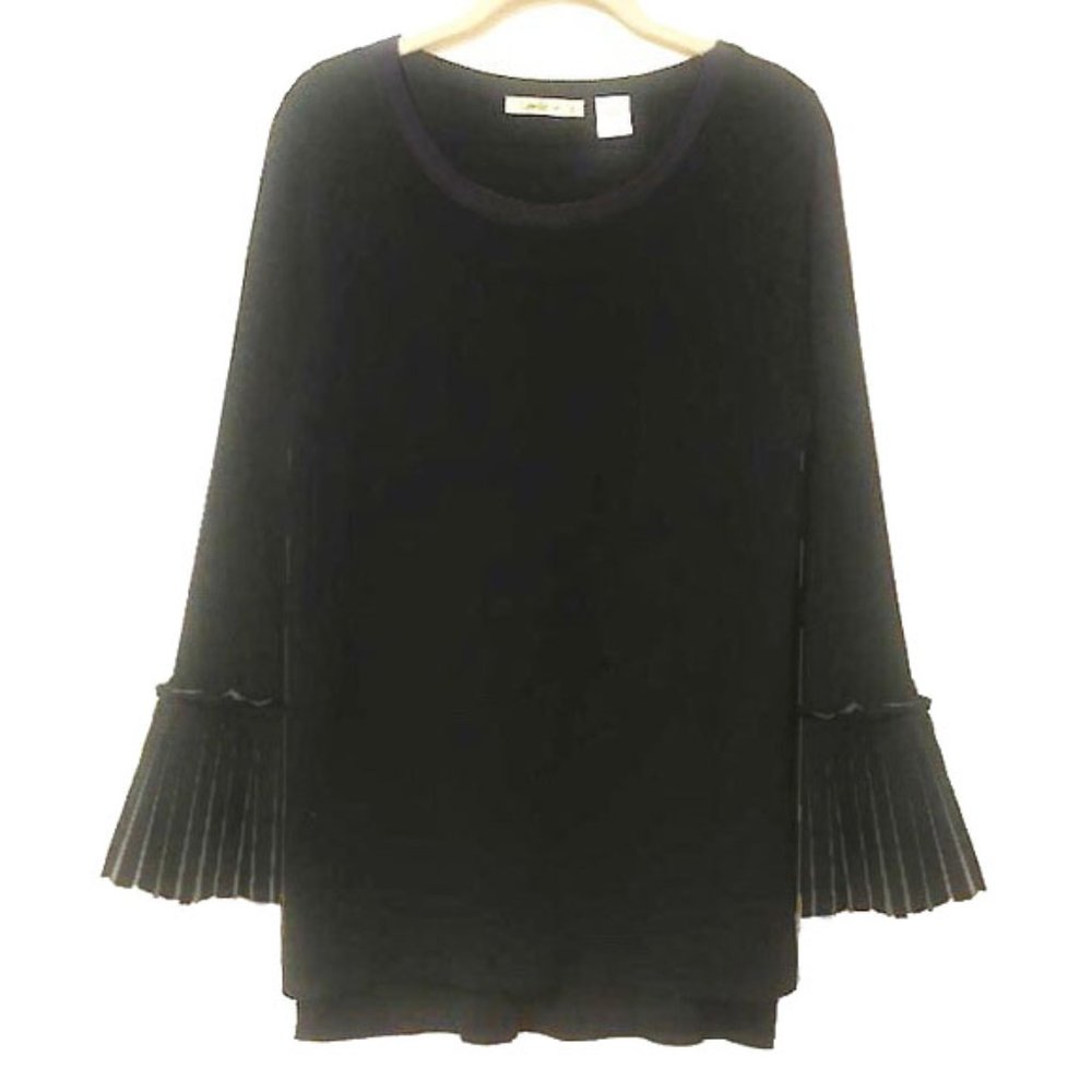 Black Pleated Sleeve Sweater - NWT